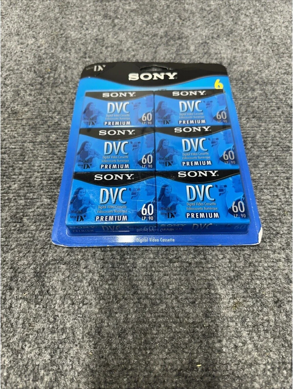 LOT OF (6) -Sony Mini DV DVC Premium Digital Video Cassette Tape 60 Minute NEW